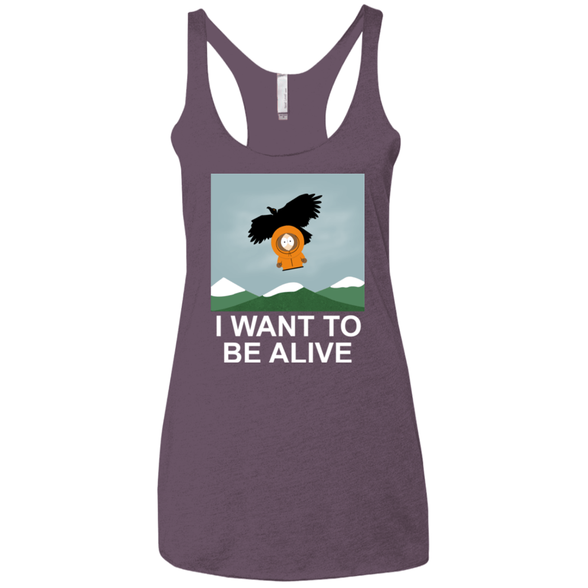 T-Shirts Vintage Purple / X-Small I Want to be Alive Women's Triblend Racerback Tank