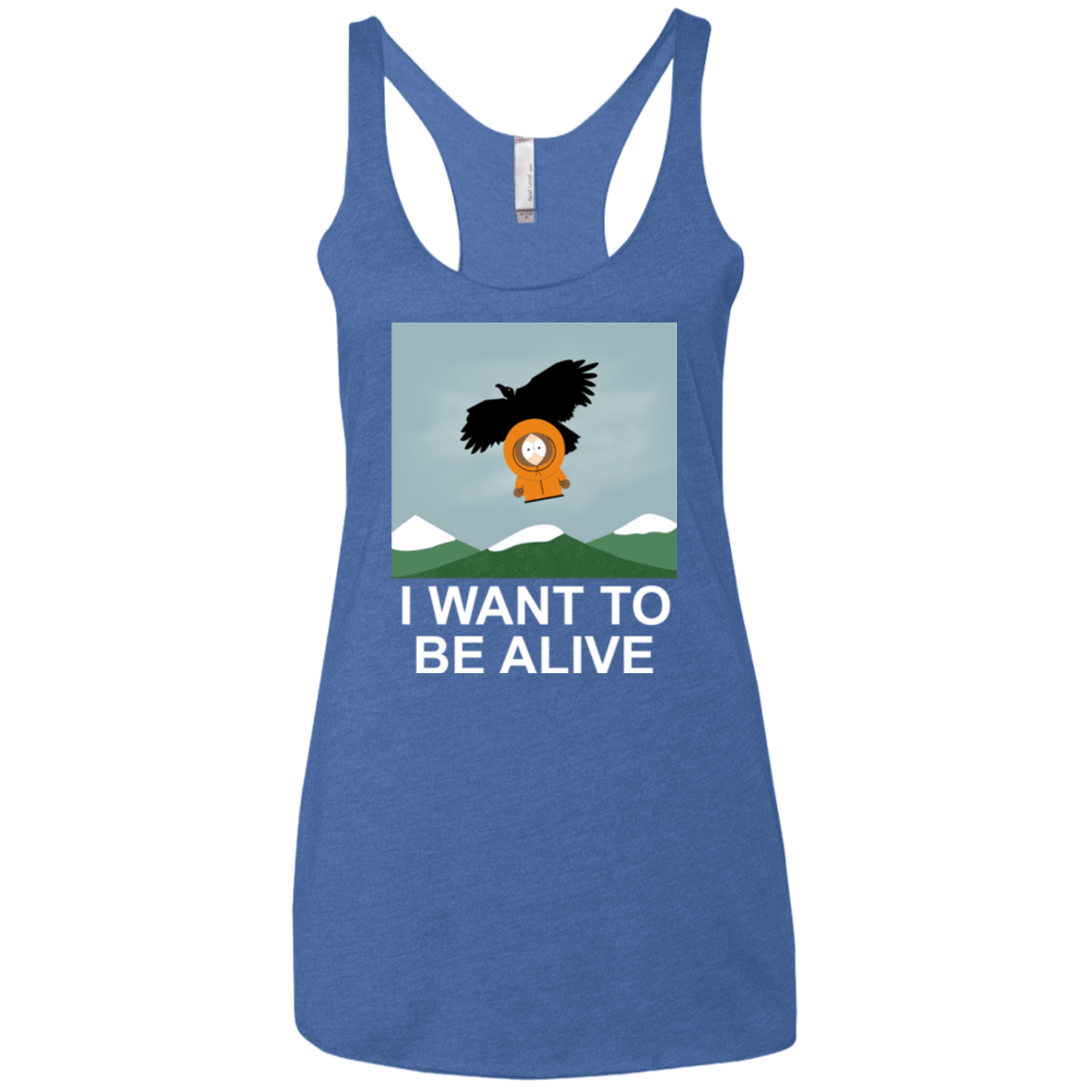 T-Shirts Vintage Royal / X-Small I Want to be Alive Women's Triblend Racerback Tank