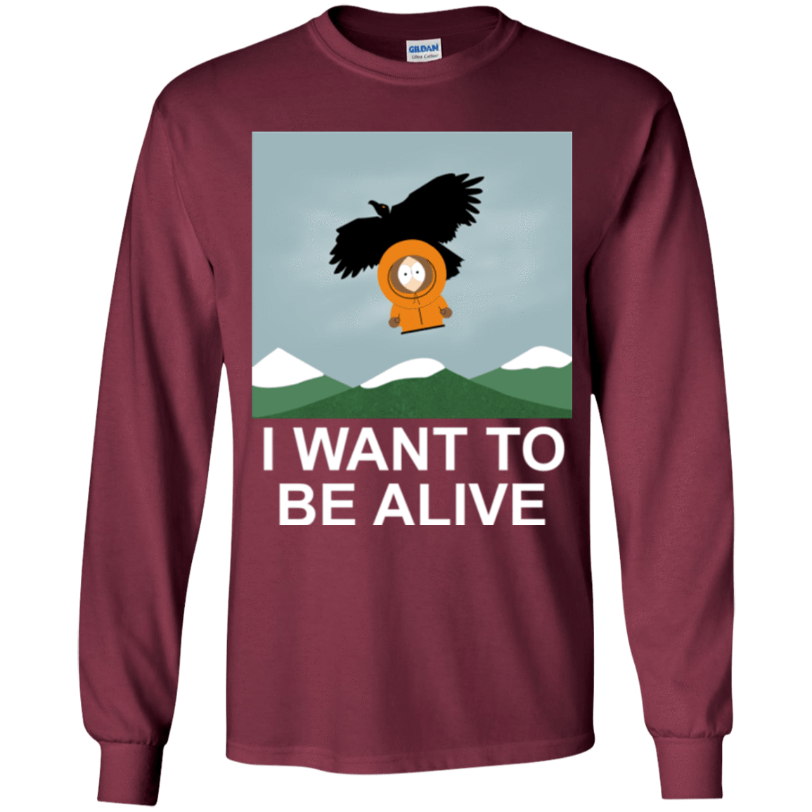 T-Shirts Maroon / YS I Want to be Alive Youth Long Sleeve T-Shirt