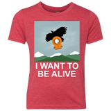 T-Shirts Vintage Red / YXS I Want to be Alive Youth Triblend T-Shirt