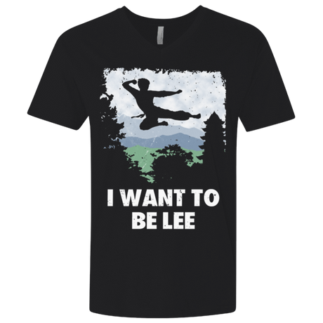 T-Shirts Black / X-Small I Want To Be Lee Men's Premium V-Neck