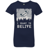 T-Shirts Midnight Navy / YXS I Want to Believe Girls Premium T-Shirt