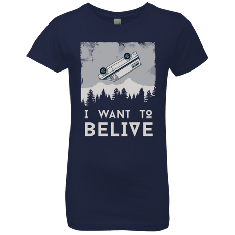 T-Shirts Midnight Navy / YXS I Want to Believe Girls Premium T-Shirt