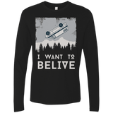 T-Shirts Black / Small I Want to Believe Men's Premium Long Sleeve