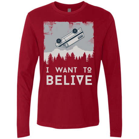 T-Shirts Cardinal / Small I Want to Believe Men's Premium Long Sleeve