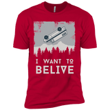 T-Shirts Red / X-Small I Want to Believe Men's Premium T-Shirt