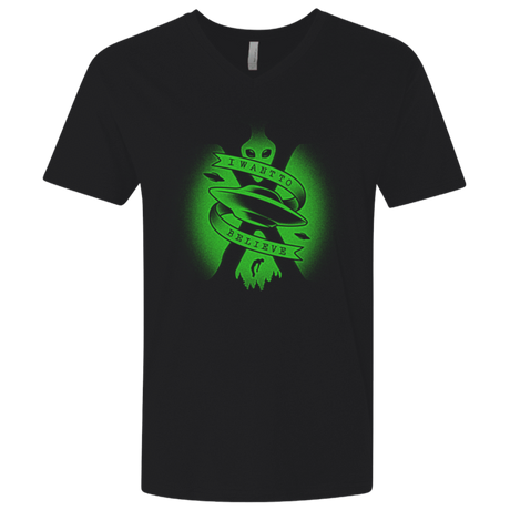 T-Shirts Black / X-Small I Want To Believe Men's Premium V-Neck