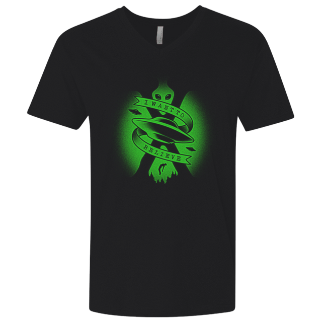 T-Shirts Black / X-Small I Want To Believe Men's Premium V-Neck