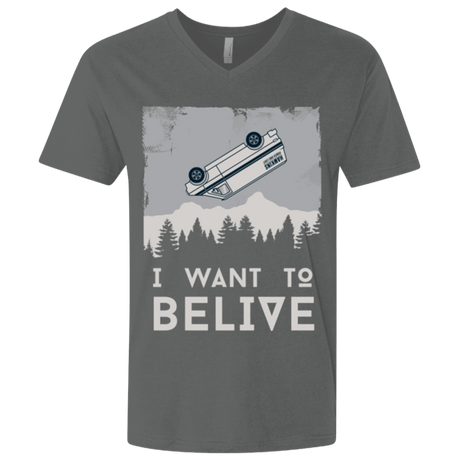 T-Shirts Heavy Metal / X-Small I Want to Believe Men's Premium V-Neck