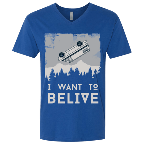 T-Shirts Royal / X-Small I Want to Believe Men's Premium V-Neck