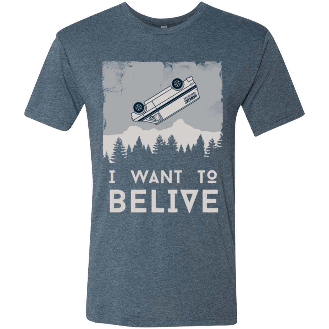 T-Shirts Indigo / Small I Want to Believe Men's Triblend T-Shirt