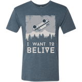 T-Shirts Indigo / Small I Want to Believe Men's Triblend T-Shirt