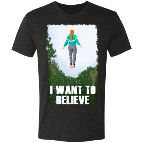 T-Shirts Vintage Black / S I Want to Believe Men's Triblend T-Shirt