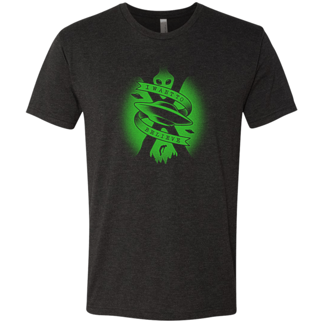 T-Shirts Vintage Black / Small I Want To Believe Men's Triblend T-Shirt