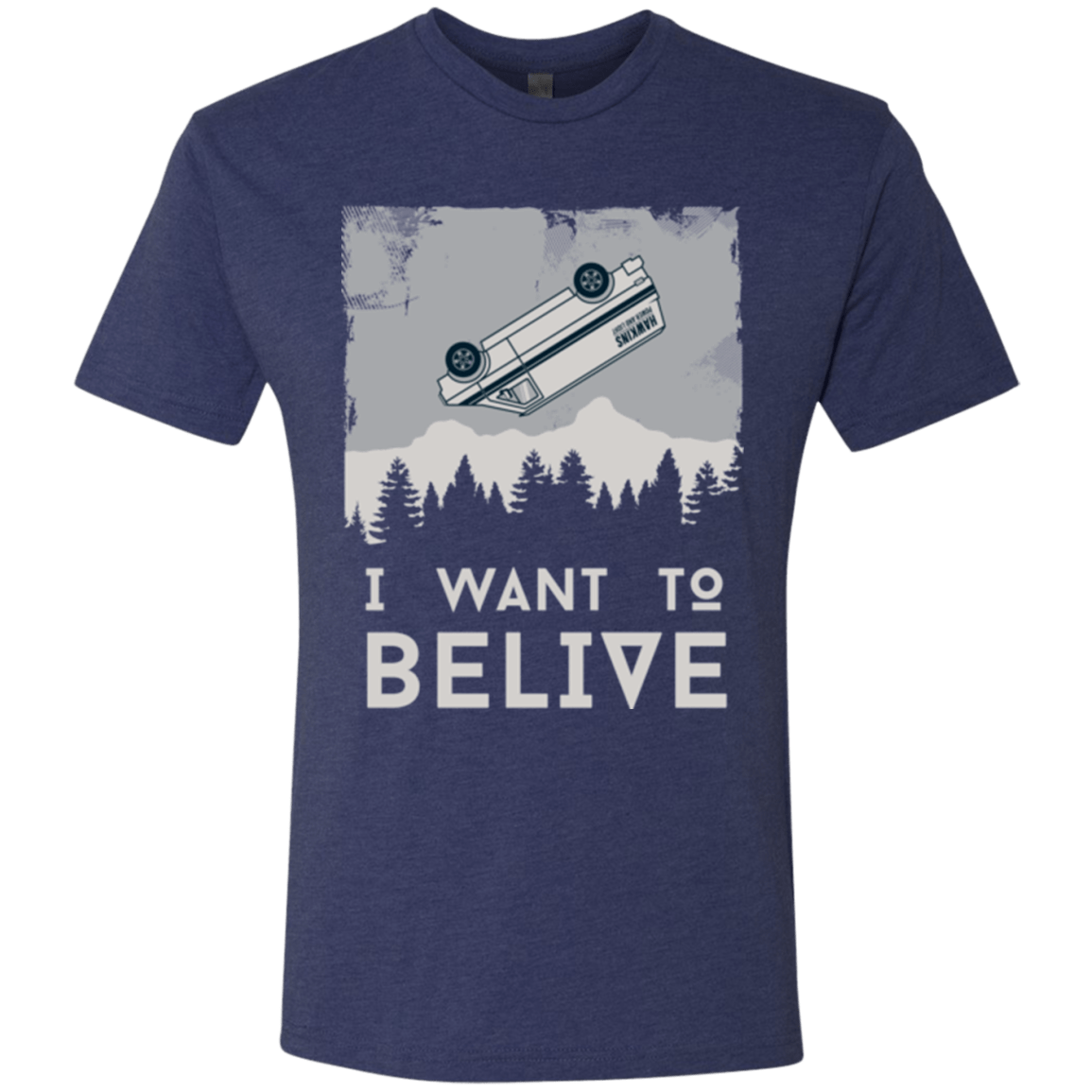 T-Shirts Vintage Navy / Small I Want to Believe Men's Triblend T-Shirt