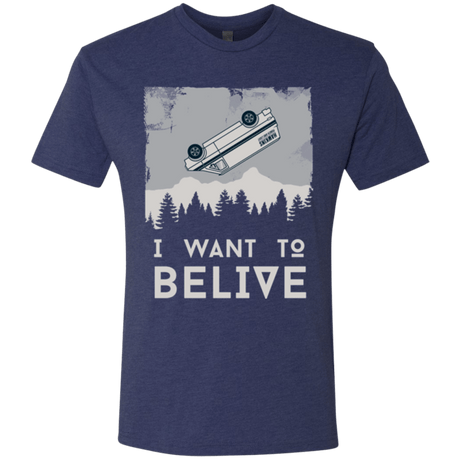 T-Shirts Vintage Navy / Small I Want to Believe Men's Triblend T-Shirt