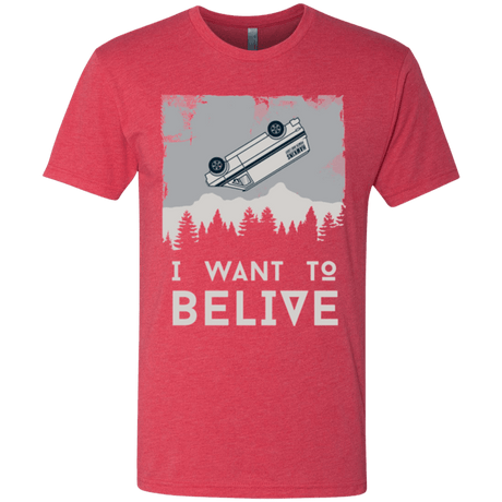 T-Shirts Vintage Red / Small I Want to Believe Men's Triblend T-Shirt