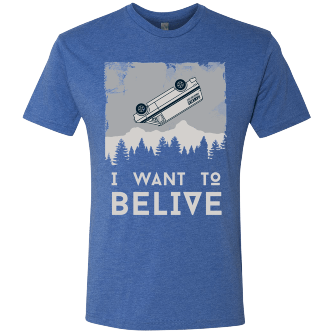 T-Shirts Vintage Royal / Small I Want to Believe Men's Triblend T-Shirt