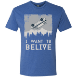 T-Shirts Vintage Royal / Small I Want to Believe Men's Triblend T-Shirt