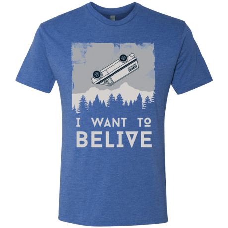 T-Shirts Vintage Royal / Small I Want to Believe Men's Triblend T-Shirt