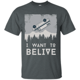 T-Shirts Dark Heather / Small I Want to Believe T-Shirt