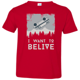 T-Shirts Red / 2T I Want to Believe Toddler Premium T-Shirt