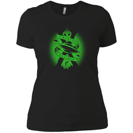 T-Shirts Black / X-Small I Want To Believe Women's Premium T-Shirt