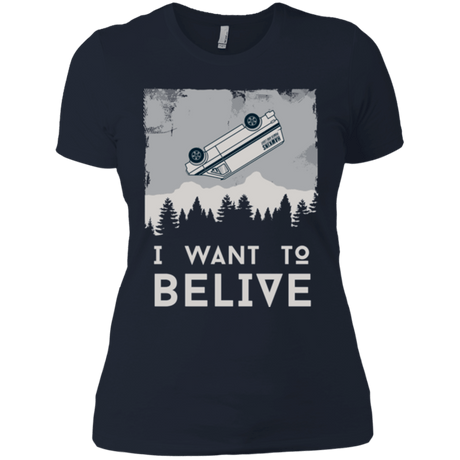 T-Shirts Midnight Navy / X-Small I Want to Believe Women's Premium T-Shirt