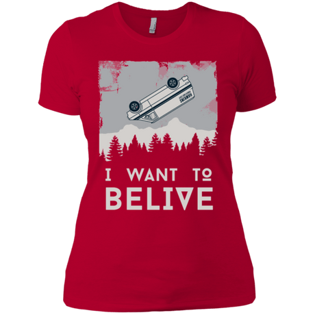 T-Shirts Red / X-Small I Want to Believe Women's Premium T-Shirt