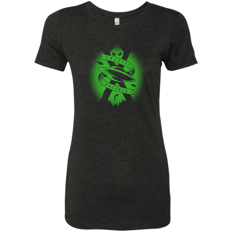 T-Shirts Vintage Black / Small I Want To Believe Women's Triblend T-Shirt