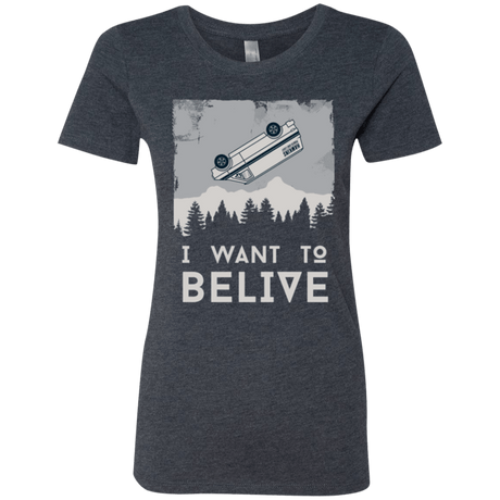 T-Shirts Vintage Navy / Small I Want to Believe Women's Triblend T-Shirt