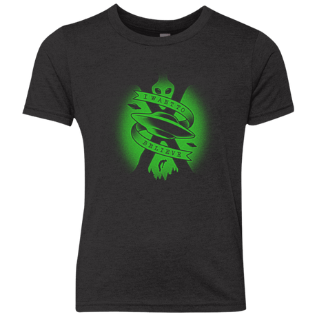 T-Shirts Vintage Black / YXS I Want To Believe Youth Triblend T-Shirt