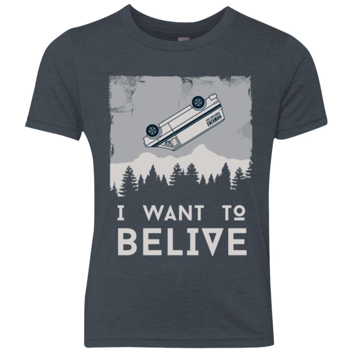 T-Shirts Vintage Navy / YXS I Want to Believe Youth Triblend T-Shirt