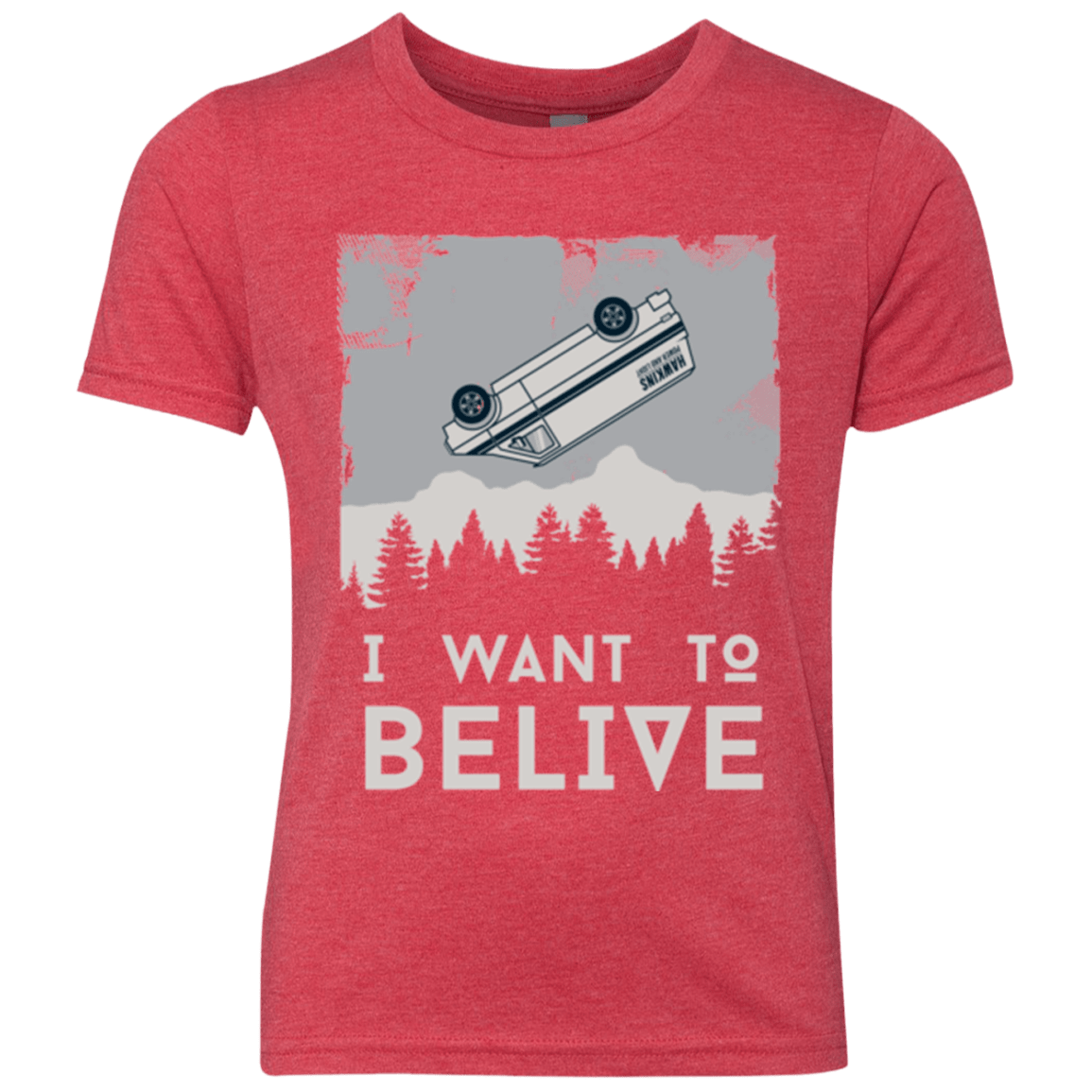 T-Shirts Vintage Red / YXS I Want to Believe Youth Triblend T-Shirt