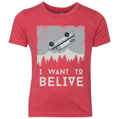 T-Shirts Vintage Red / YXS I Want to Believe Youth Triblend T-Shirt