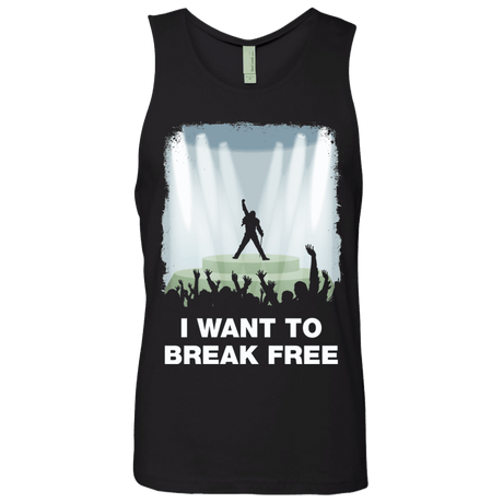 T-Shirts Black / Small I WANT TO BREAK FREE Men's Premium Tank Top