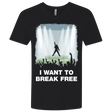 T-Shirts Black / X-Small I WANT TO BREAK FREE Men's Premium V-Neck