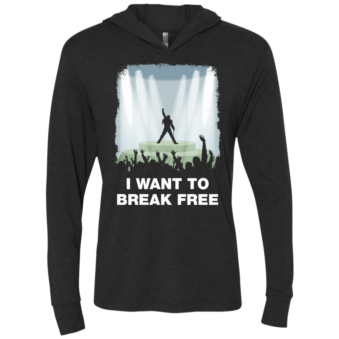 T-Shirts Vintage Black / X-Small I WANT TO BREAK FREE Triblend Long Sleeve Hoodie Tee