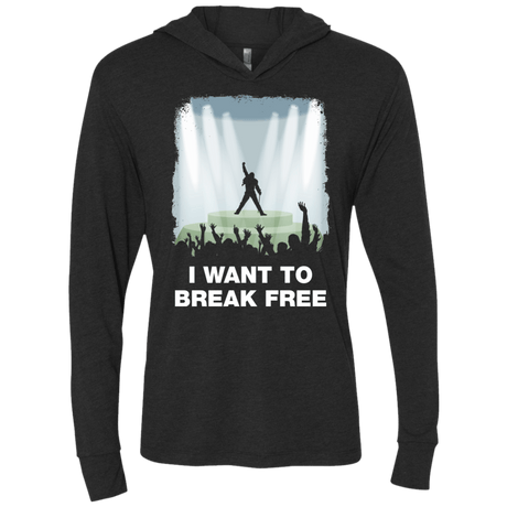 T-Shirts Vintage Black / X-Small I WANT TO BREAK FREE Triblend Long Sleeve Hoodie Tee