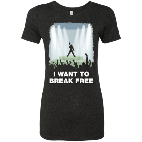 T-Shirts Vintage Black / Small I WANT TO BREAK FREE Women's Triblend T-Shirt