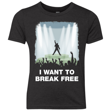 T-Shirts Vintage Black / YXS I WANT TO BREAK FREE Youth Triblend T-Shirt