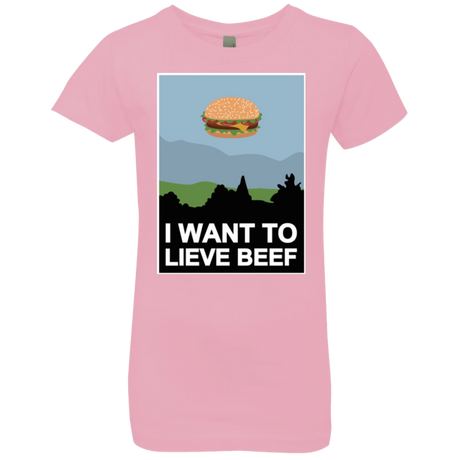 T-Shirts Light Pink / YXS I want to lieve beef Girls Premium T-Shirt
