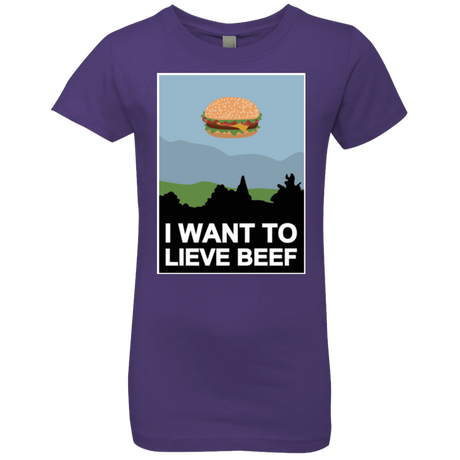 T-Shirts Purple Rush / YXS I want to lieve beef Girls Premium T-Shirt