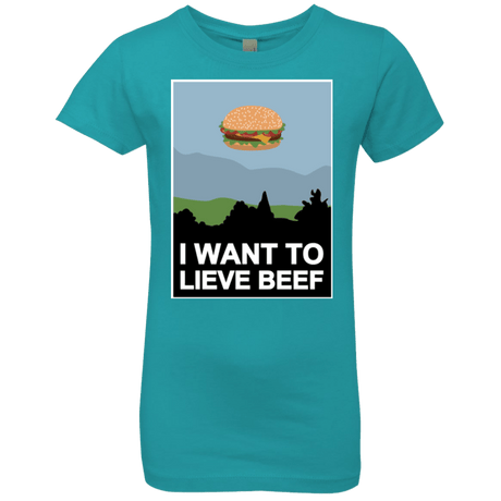 T-Shirts Tahiti Blue / YXS I want to lieve beef Girls Premium T-Shirt