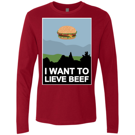 T-Shirts Cardinal / Small I want to lieve beef Men's Premium Long Sleeve