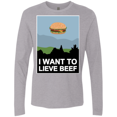 T-Shirts Heather Grey / Small I want to lieve beef Men's Premium Long Sleeve