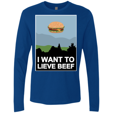 T-Shirts Royal / Small I want to lieve beef Men's Premium Long Sleeve