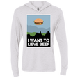 T-Shirts Heather White / X-Small I want to lieve beef Triblend Long Sleeve Hoodie Tee