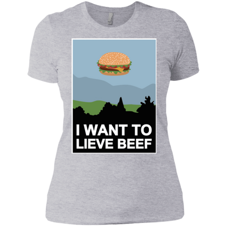 T-Shirts Heather Grey / X-Small I want to lieve beef Women's Premium T-Shirt