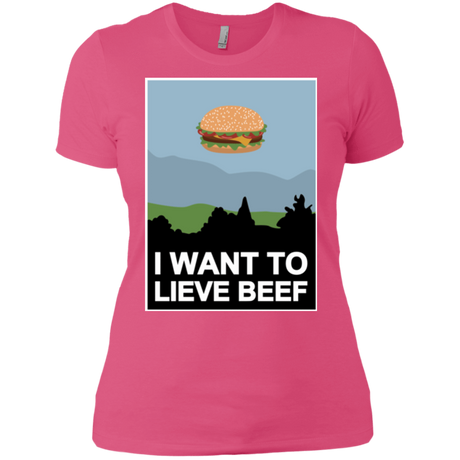 T-Shirts Hot Pink / X-Small I want to lieve beef Women's Premium T-Shirt